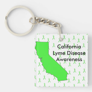 California Lyme Disease Awareness Nyckelring