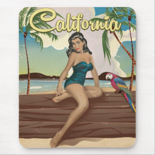 California Modell retro reseaffisch Musmatta