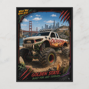 California Monster Truck Off Road Konst vykort