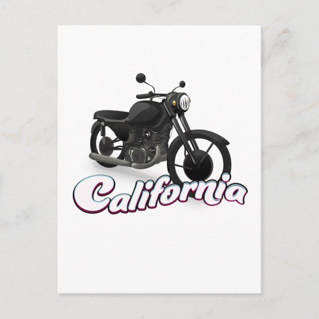 California Motorcykel Vykort (Framsida)