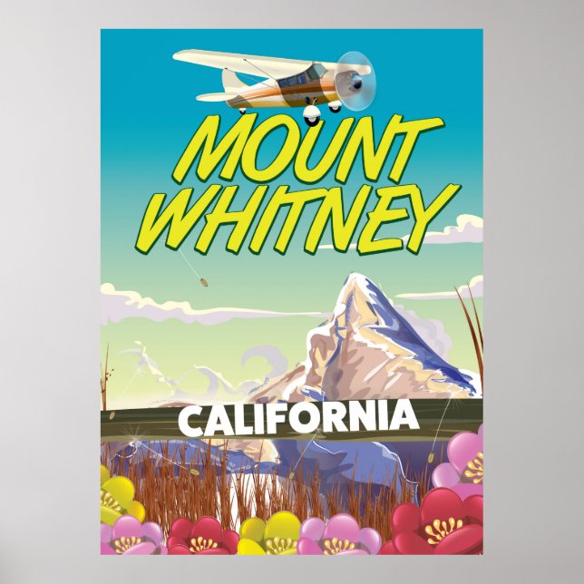 California Mount Whitney Travel-affisch Poster (Framsidan)