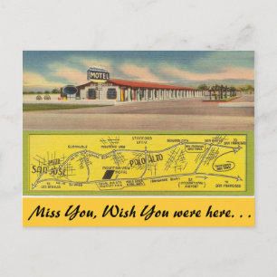 California, Mountain View Motel Vykort