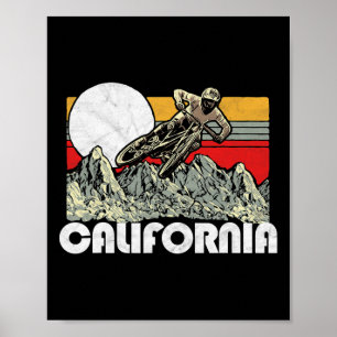 California Mountainbike Vintage Retro 80-talsvibe Poster