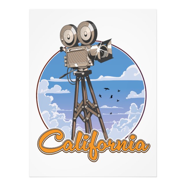 California Movie Camera Fototryck (Framsidan)