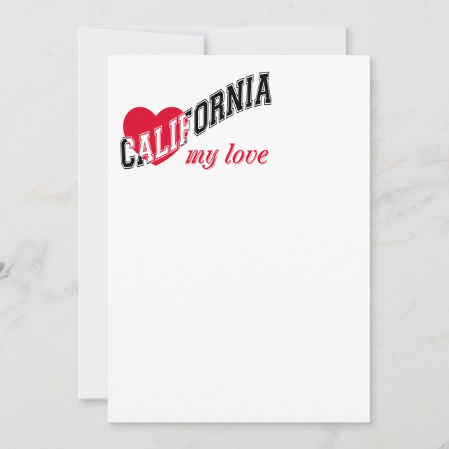 California my kärlek inbjudningar (Framsida)