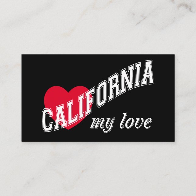 California my kärlek visitkort (Framsida)