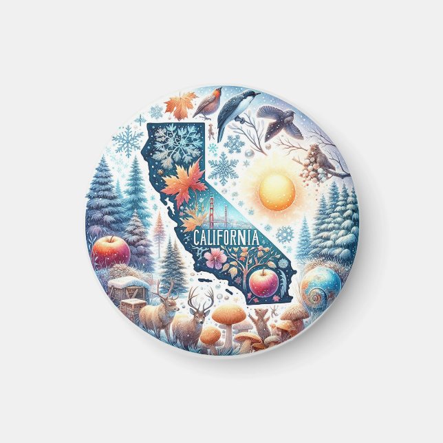 California Nature Winter Magnet (Framsidan)