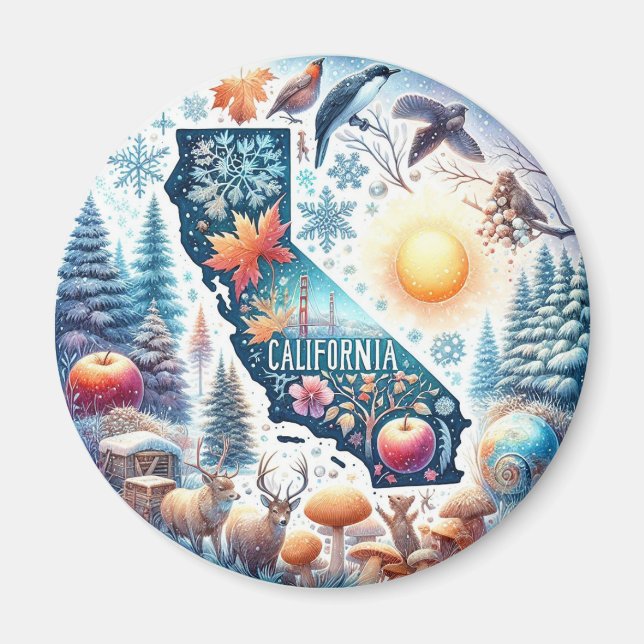 California Nature Winter Magnet (Framsidan)