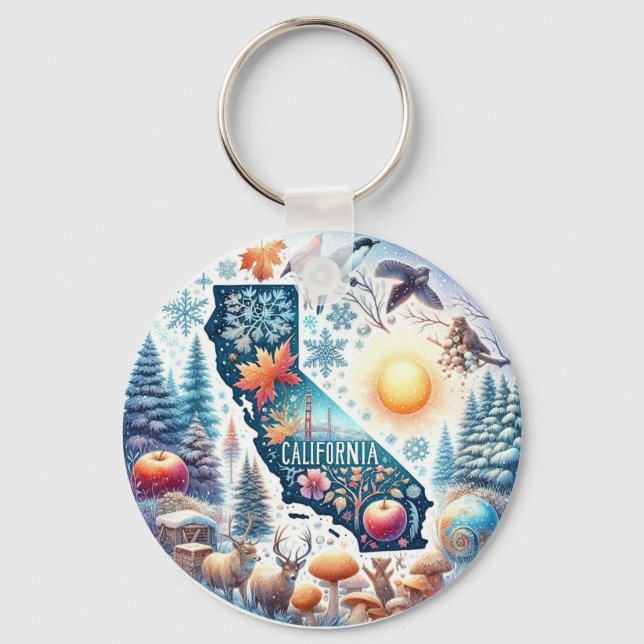 California Nature Winter Nyckelring (Framsida)