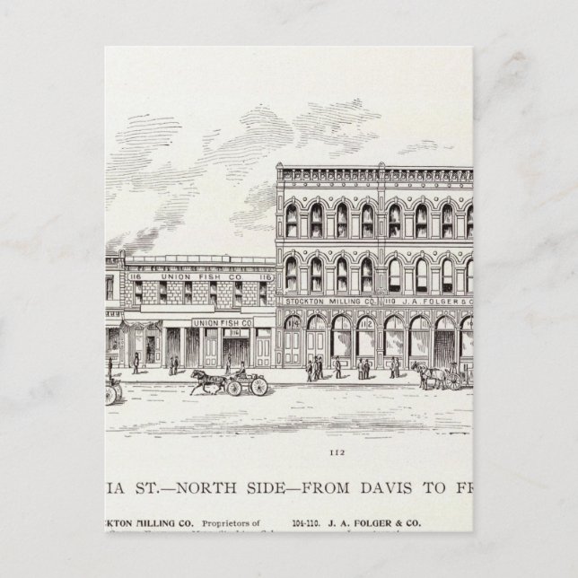 California North Davis och Front Vykort (Framsida)