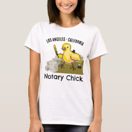 California Notary Chick Gult Feather Quill T Shirt