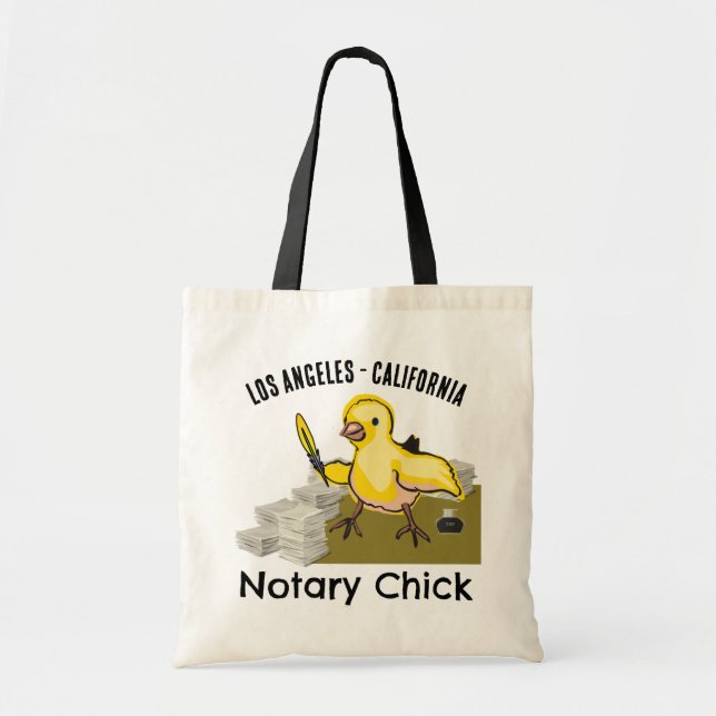 California Notary Chick Gult Feather Quill Tygkasse (Framsidan)