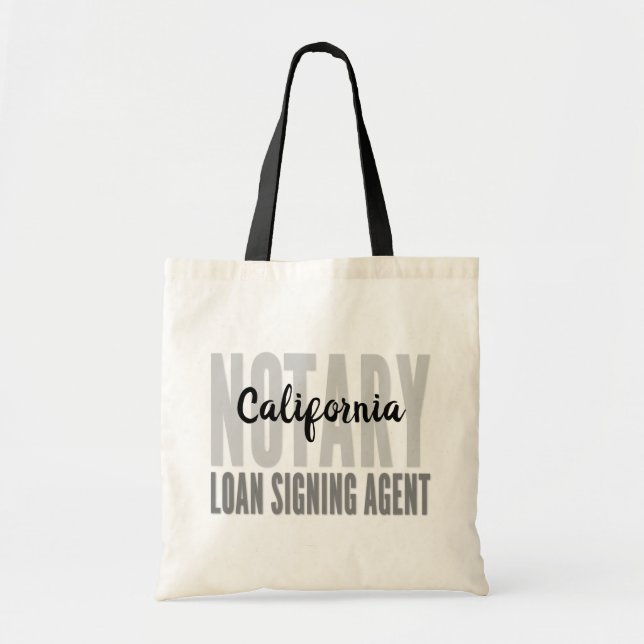 California Notary Loan Signing Agent Black Font Tygkasse (Framsidan)