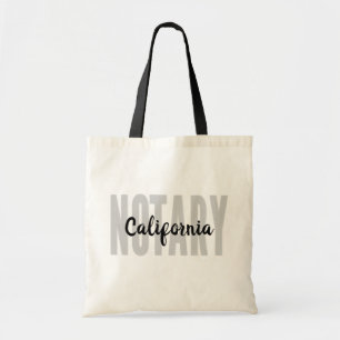 California Notary Public Faded Black Big Font Tygkasse