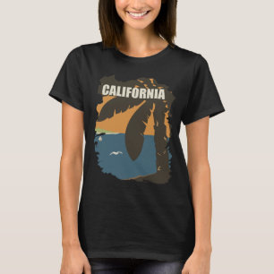 California Palm Tree Coast Retro Resa T-Shirt