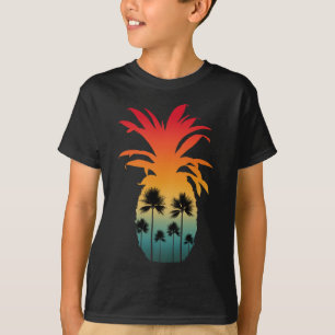 CALIFORNIA PINEAPPLE SOLNEDGÅNG PALMTRÄD T-Shirt