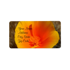 California Poppies Adressetiketter