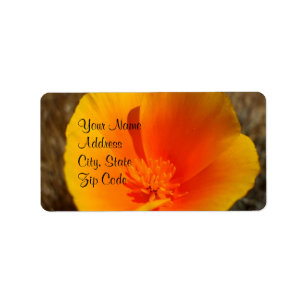 California Poppies Adressetiketter