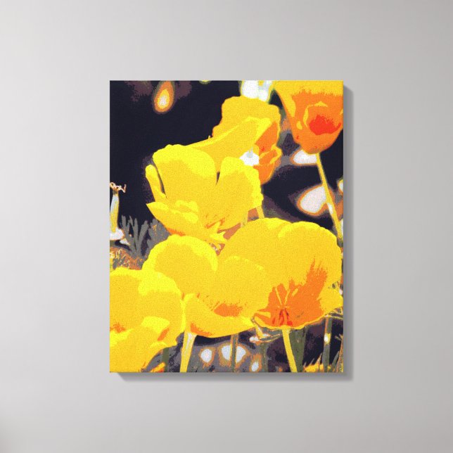 California Poppies Digital Art Kanvastryck (Framsida)
