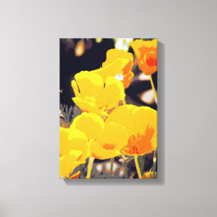 California Poppies Digital Art Kanvastryck