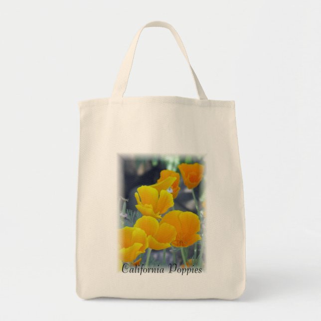 California Poppies Eco-Friendly Matkasse Tygkasse (Framsidan)