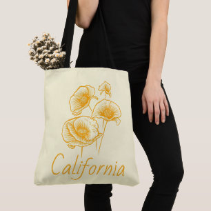 California Poppy Crossbody, Tote Bag Tygkasse