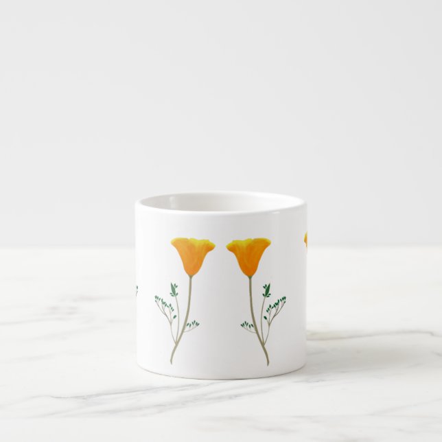 California Poppy Espresso Mugg Espressomugg (Framsidan)