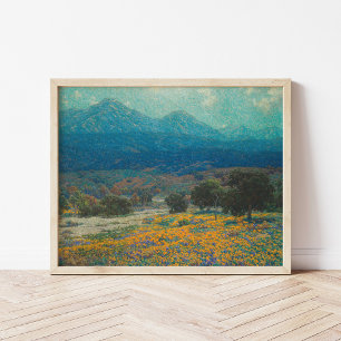 California Poppy Fält Granville Redmond Poster