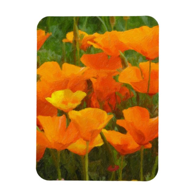 California poppy impasto magnet (Vertikal)