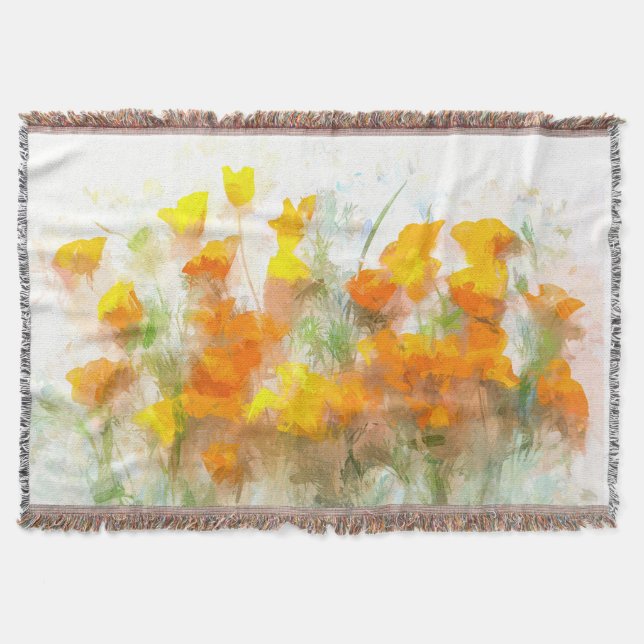 California Poppy Impressionistic Art Filt (Framsidan)
