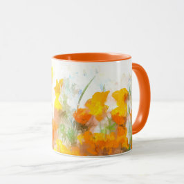 California Poppy Impressionistic Art Mugg