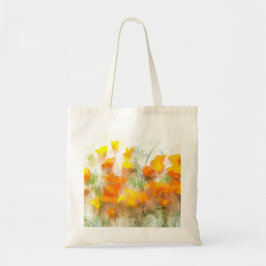 California Poppy Impressionistic Art Tygkasse