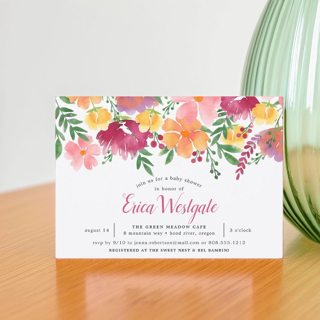 California Poppy | Inbjudan till babyvisningsprogr (Skapare uppladdad)