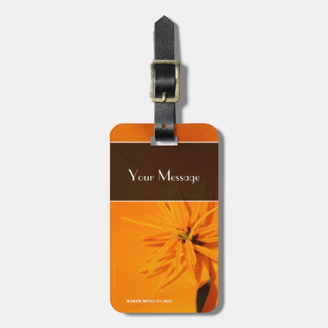 California Poppy Luggage Tag Bagagebricka (Vertikal Framsida)