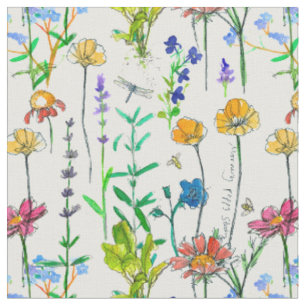 California Poppy Örters Rosemary Lavender honey Be Tyg