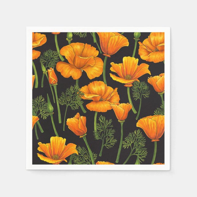 California poppy pappersservett (Framsidan)