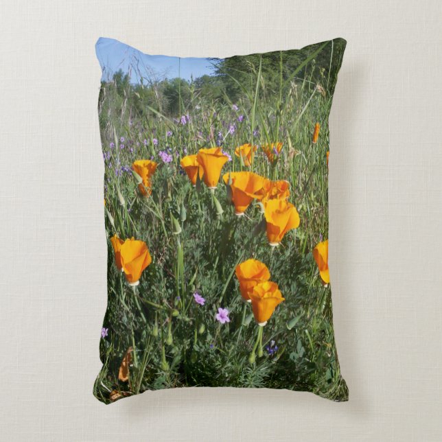 California Poppy Pillow Prydnadskudde (Framsidan(Vertikal))