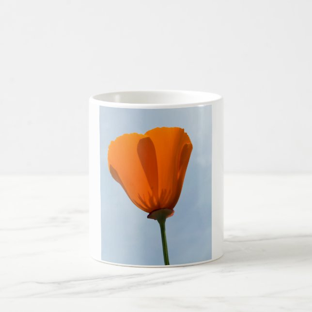 California Poppy Silhouette Kaffemugg (Center)