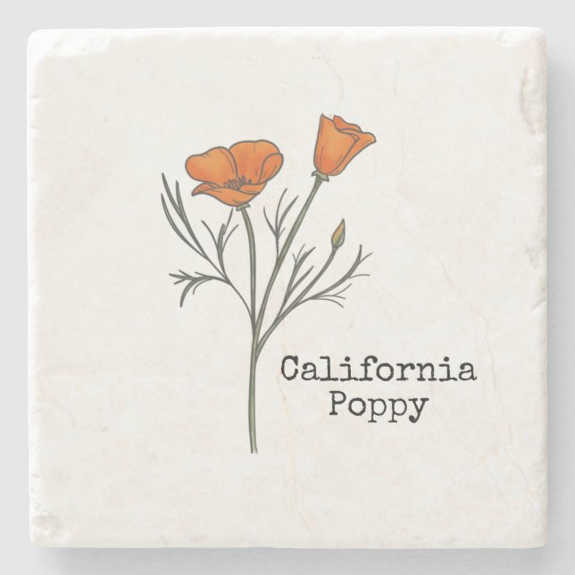 California Poppy Stenunderlägg (Framsidan)
