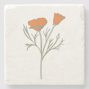 California Poppy Stone Underlägg
