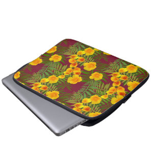 California Poppy Sunshine Laptop Fodral
