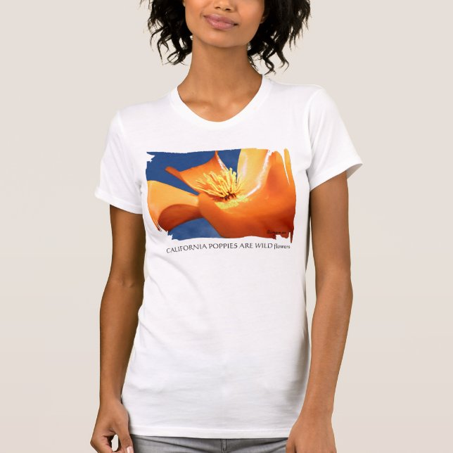 California Poppy Tank Tee Shirt (Framsida)