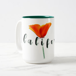 California Poppy Två-Tonad Mugg
