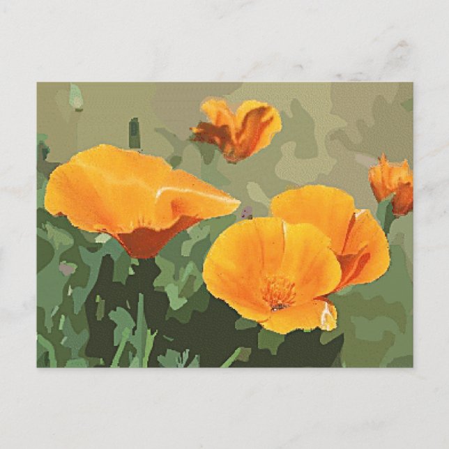 California Poppy Vykort (Framsida)