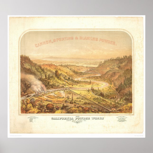 California Powder Works in Santa Cruz (0195A) Poster (Framsidan)