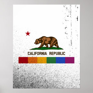 CALIFORNIA PRIDE FLAGGA -.png Poster