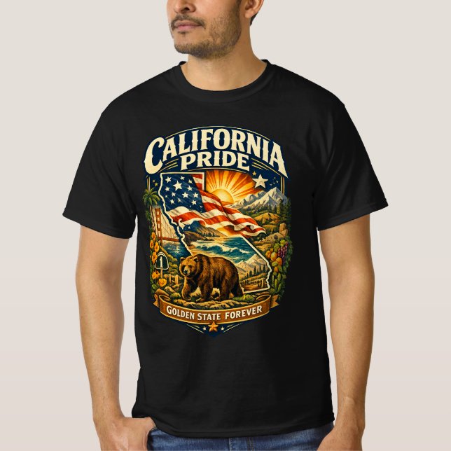 California Pride Golden State Forever T-shirt (Framsida)