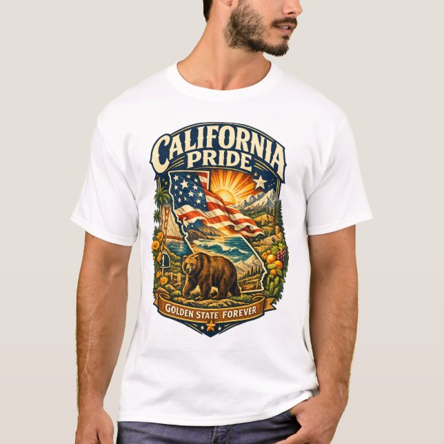 California Pride Golden State Forever T-shirt (Framsida)