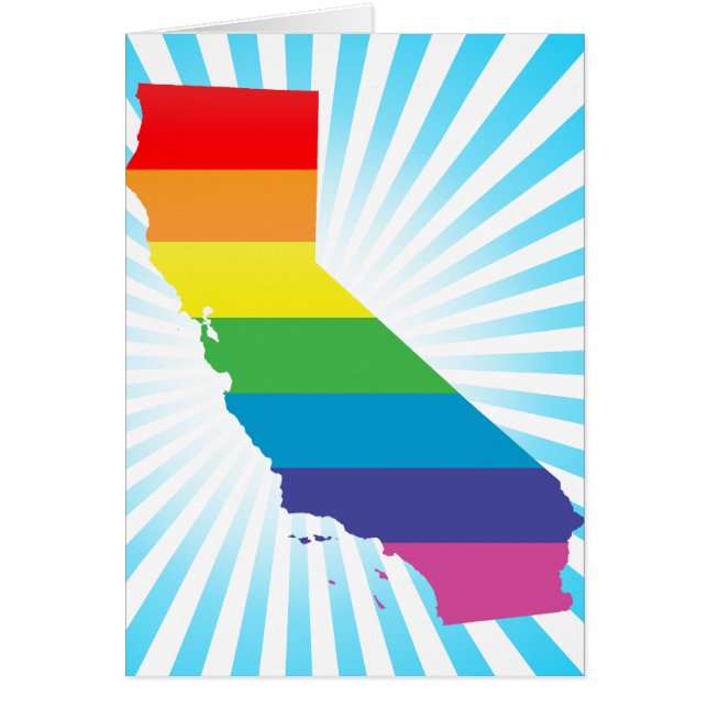 california-pridet. hälsningskort (Framsidan)
