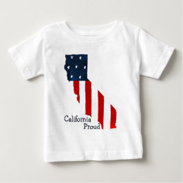 California Proud Bold Watercolor American Flagga T Shirt